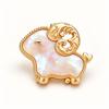 Exquisite Goat Brooches Pins For Women Unisex Vintage Relief Design Goat New Year Party Office Animal Brooch Pin Gifts