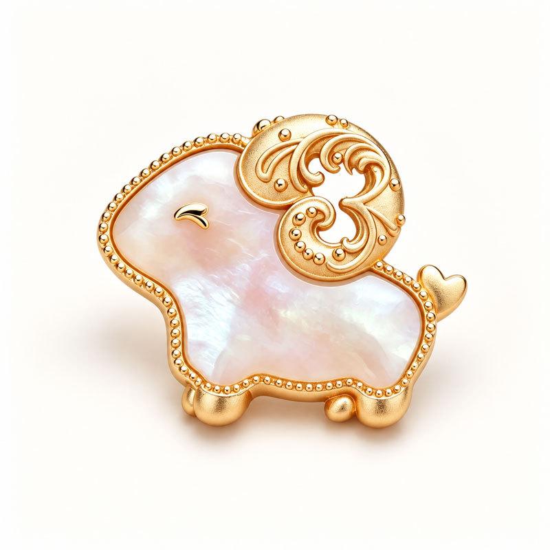 Exquisite Goat Brooches Pins For Women Unisex Vintage Relief Design Goat New Year Party Office Animal Brooch Pin Gifts