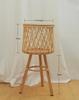 Indonesian Rattan Flower Rack Living Room Sofa Shelf Corner Plant Storage Stand Balcony Flowerpot Holder Elegant Storage Decor