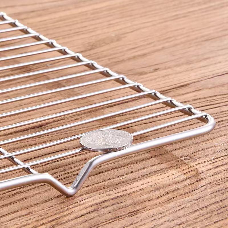 Stainless Steel BBQ Grill and Baking Rack with Food-Grade Square Draining Tray