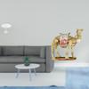 Miniature Dollhouse Round Table And Camel Figurine Resin Animal Statue for Pretend Life Garden Play