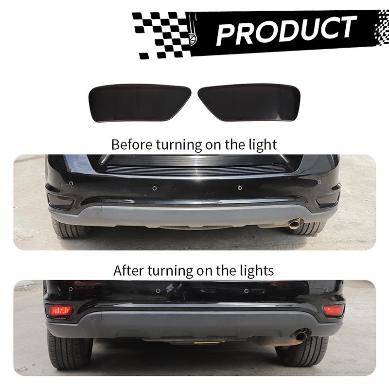 Bil Bakre Tåkelys Lampe Deksel ABS Lampe Dekorasjon For Jeep Grand Cherokee For Jeep Compass For Dodge Journey Bil Eksteriør Tilbehør, Røkt Svart
