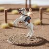 1:64 Scale Horse Equestrian Figure Realistic Detail Man on Pale Figurine Dynamic Pose
