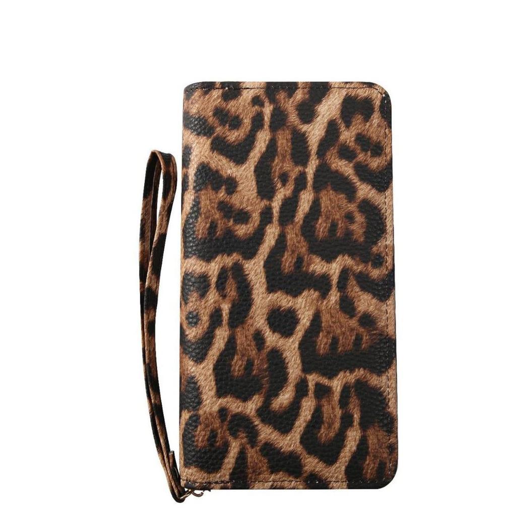 2024 Leopard Print Retro Long Wrist Wallet - Fashionable All-Match Small Bag for Women