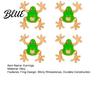 Animal Ear Accessories 46024 Pairs Frog-Shaped Earrings Sparking Rhinestones Inlaid