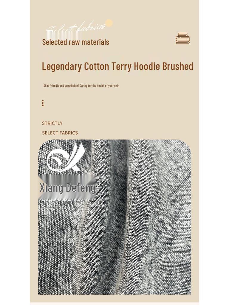 Legendary Tie-Dye Cotton Hoodie, Brushed 420g, Solid Color, Original Washable Fabric, Distressed Terry Cloth, Trendy Brand.