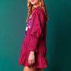 Women Mini Dress, Long Sleeve Turn-down Collar Sequins Button Closure Casual Dress Fall Dress