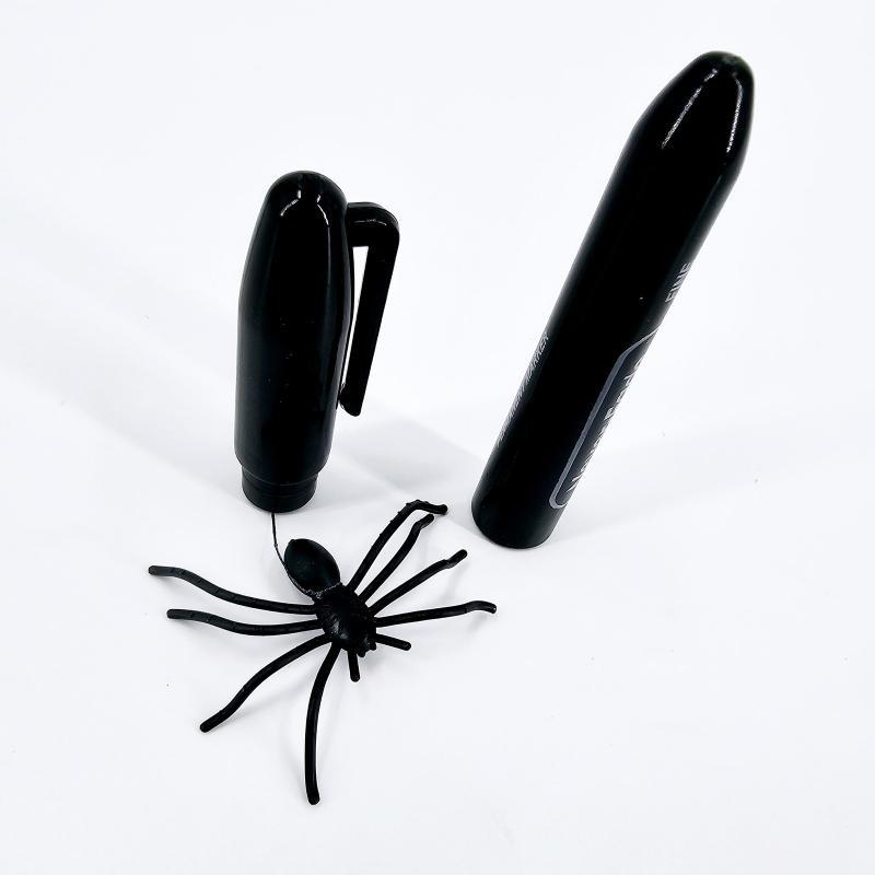 3D Fjedret Hoppende Edderkop Prank Pen - Realistisk Skræmme Magi Gag Legetøj Til Festmagikere (Nem nulstilling, Genopfyldelig blæk)