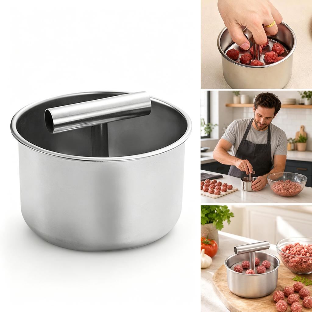 Fleischbällchen-Maker Handpresse Werkzeug, Lebensmittelgeeignetes Material für die Heimküche, DIY Fischbällchen, Schweinefleischbällchen und Ballformer