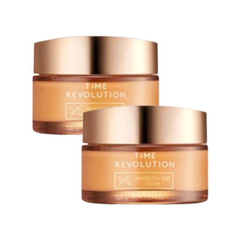 

MISSHA Time Revolution Primestem100 Cream 50ml x2 – Firming Care, Elasticity Support, Wrinkle Care, Nourishing K-Beauty Cream Set 50ml 2ea