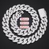 New Iced Out Square Cut Cuban Link Chain 18K Gold Plated Hip Hop Necklace for Men 18mm/20mm/25mm Fully CZ Diamond Bling Jewelry
