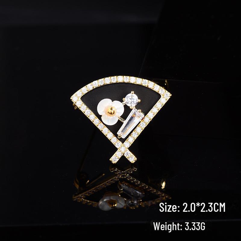 Broșă Elegantă cu Zircon Micro-Incrustat: Accesoriu de bijuterie la modă, potrivit pentru orice ținută, pentru vară