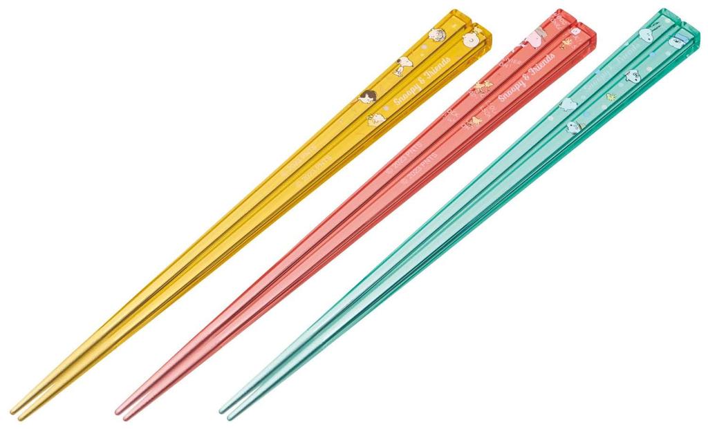 Skater Dishwasher Safe Acrylic Chopsticks 21cm 3 Set Adult Snoopy Chopsticks AAC45T-A