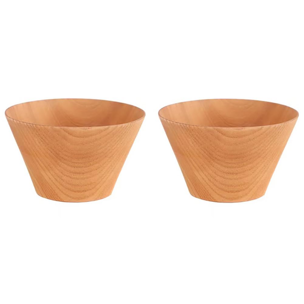 KXLCGYK Wooden Bowls and Miso Set of Soup Lightweight Rice Rice Miso Soup Wood Grain Tableware Genshoku Bowls, 2, Bowls, Bowls, Bowls, Bowls, Bowls,