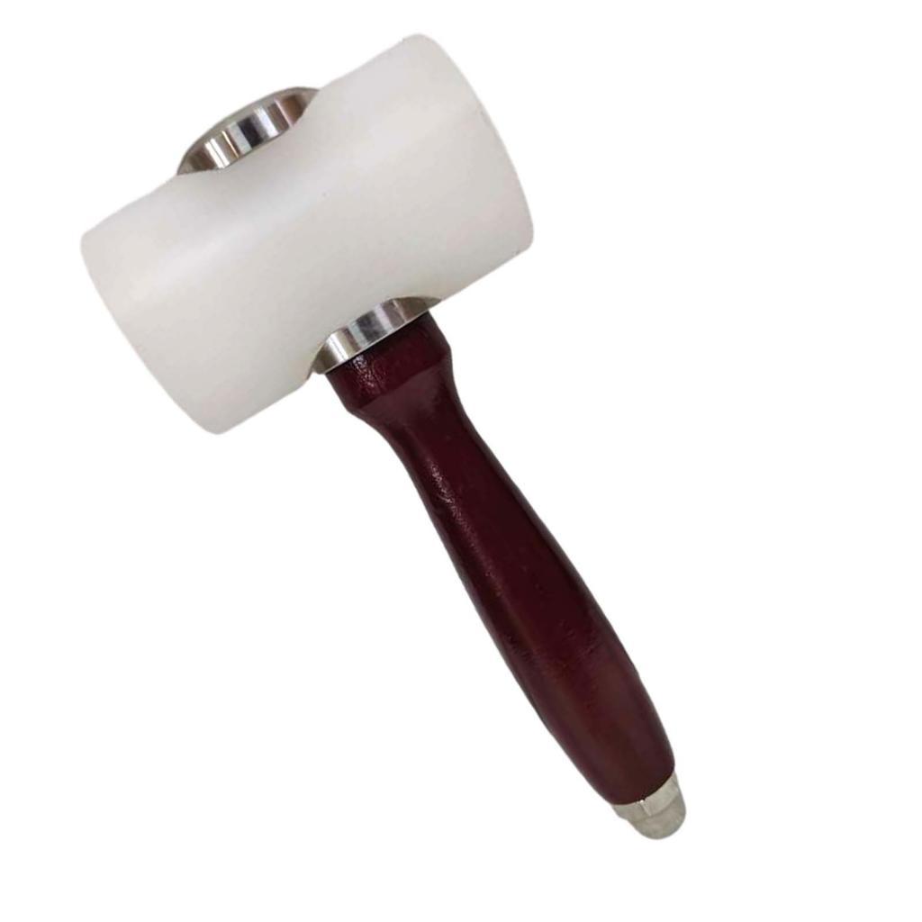 Professional Leather Carving Hammer, Punch Tool Wooden Handle DIY Printing Nylon for