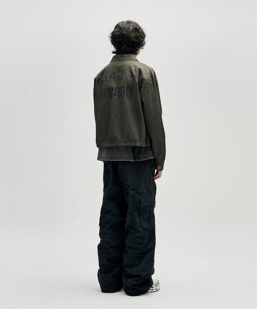 NOT4NERD Contour Shirring Nylon Cargo Pants - Black