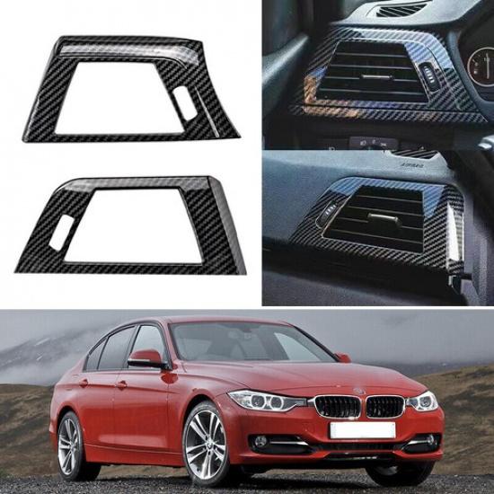 Carbon Fiber ABS Side Air Vent Outlet Cover For BMW 3 4 Series F30 F34 2013-
