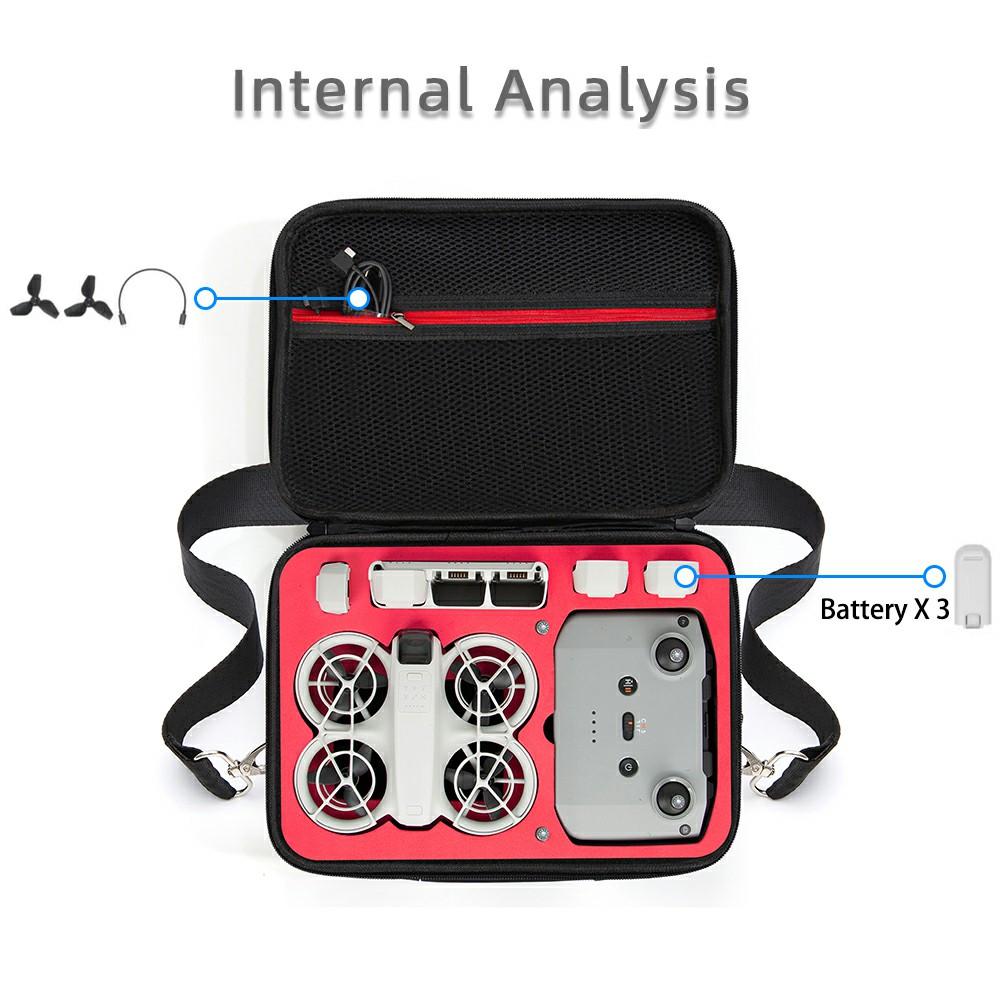 

For DJI Neo EVA Storage Bag Drone Accessories Carrying Case with Shoulder Strap Grey+Black