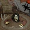 Crawling zombie decoration for Halloween, sounds, lights, battery operated