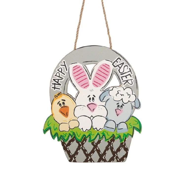 Wooden Hanging Door Sign Lovely Spring Celebration Sign Easter Wood Pendant