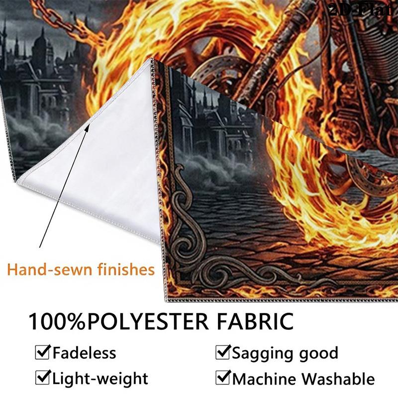 Horseman of Hell Wall Tapestry Aesthetic Wall Hanging Printed Fabric Blanket Decorative Tapestries for Bedroom Living Room Home Decor