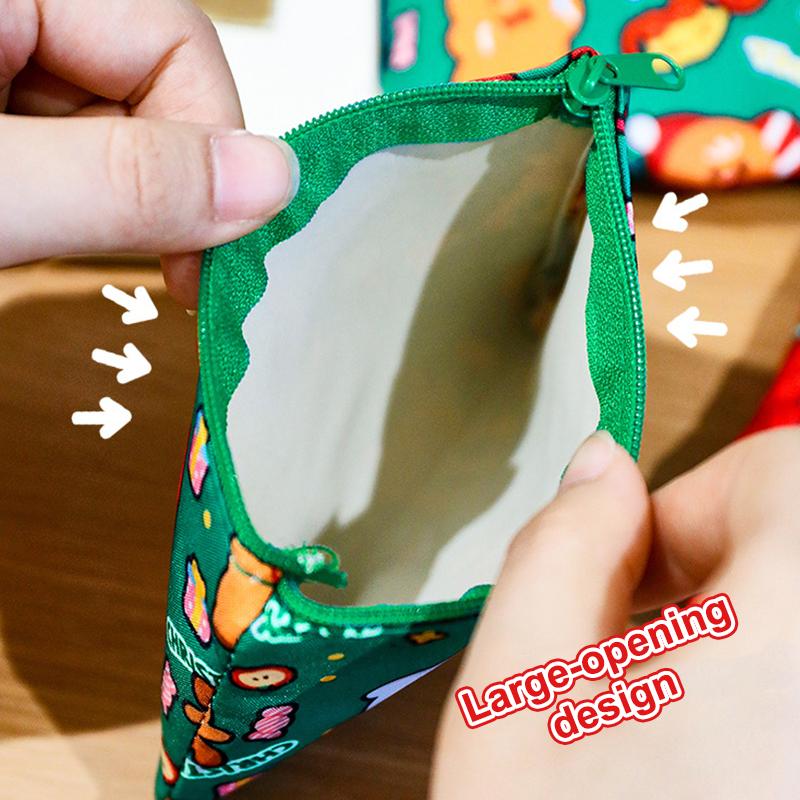 1/4Pcs Cute Mini Christmas Coin Purse Portable Lipstick Earphone Protector Cover Creative Cartoon Storage Bag Kids Gifts