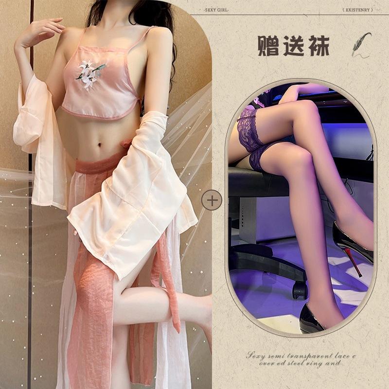 Love Clothes You Sexy Underwear Sexy Ancient Hanfu Republic of China Style Embroidered Pajamas Pure Desire Hot Uniform Temptation Suit