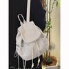 Korean Plaid Drawstring Backpack: Large-Capacity, Versatile, Lightweight Nylon School Bag