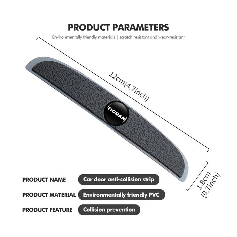 4 Pieces Anti-collision Strip Protective Stickers With Car Logo For Volkswagen VW Golf Jetta Passat mk4 mk5 mk6 CC B5 B6 B7 Golf zf4