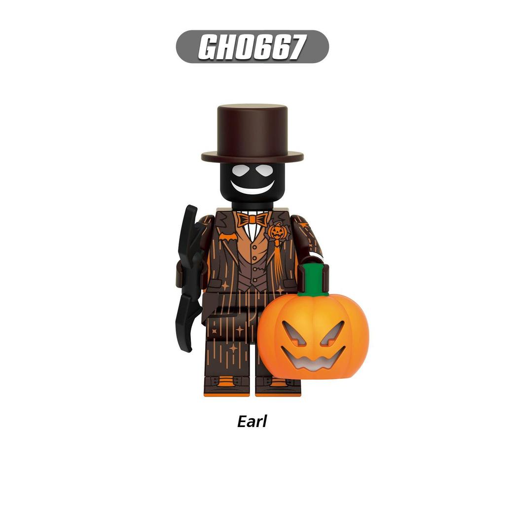 Halloween Pumpkin Zombie Minifigure Building Blocks Toy Set KF6175 6176 PG8171 PG8174.