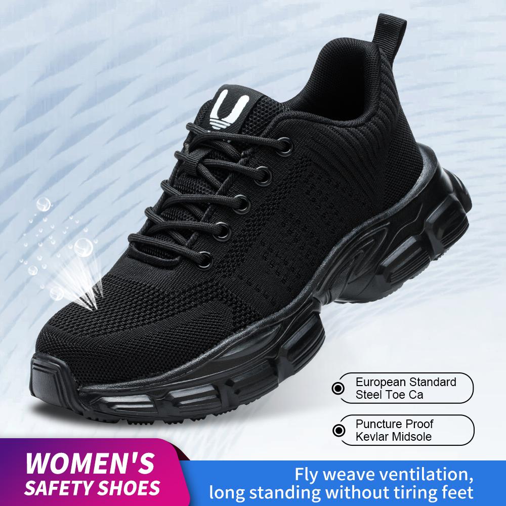 Work Sneakers Steel Toe Shoes Women's Safety Shoes Stab-Proof Work Shoes Boots Fashion indestructible footwear safety
