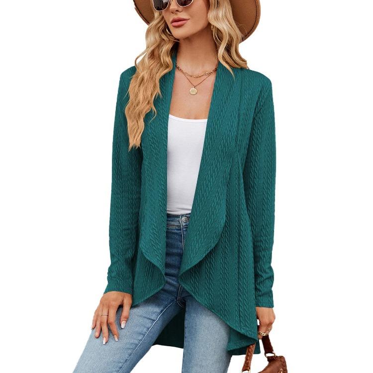 2023 Fashion Warm Cozy Women's Solid Color Knit Cardigan Sweater Autumn Winter