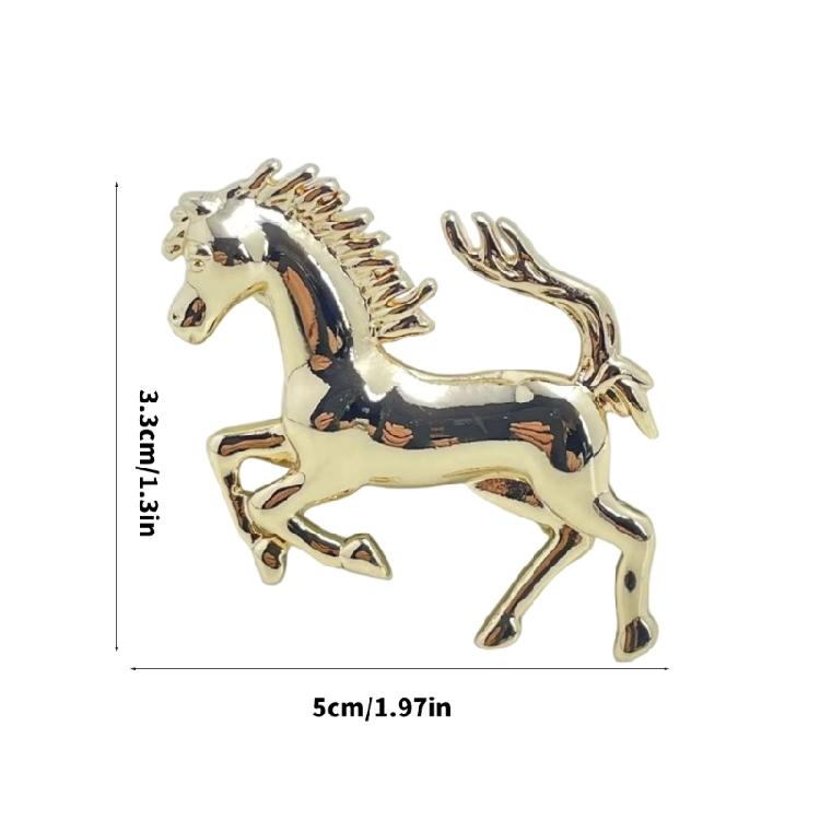 Contemporary Alloy Horse Brooch Creative Safety Lapel Pin For Daily Use Special Occasions Secure Backing