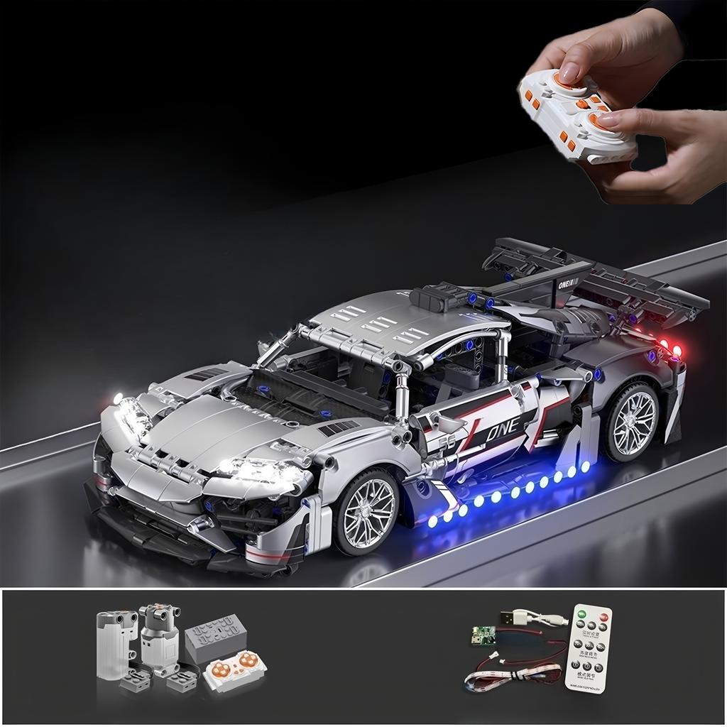 Building block sports car models, racing car assembly, building blocks, children and adults DIY sports car gifts, DIY toys