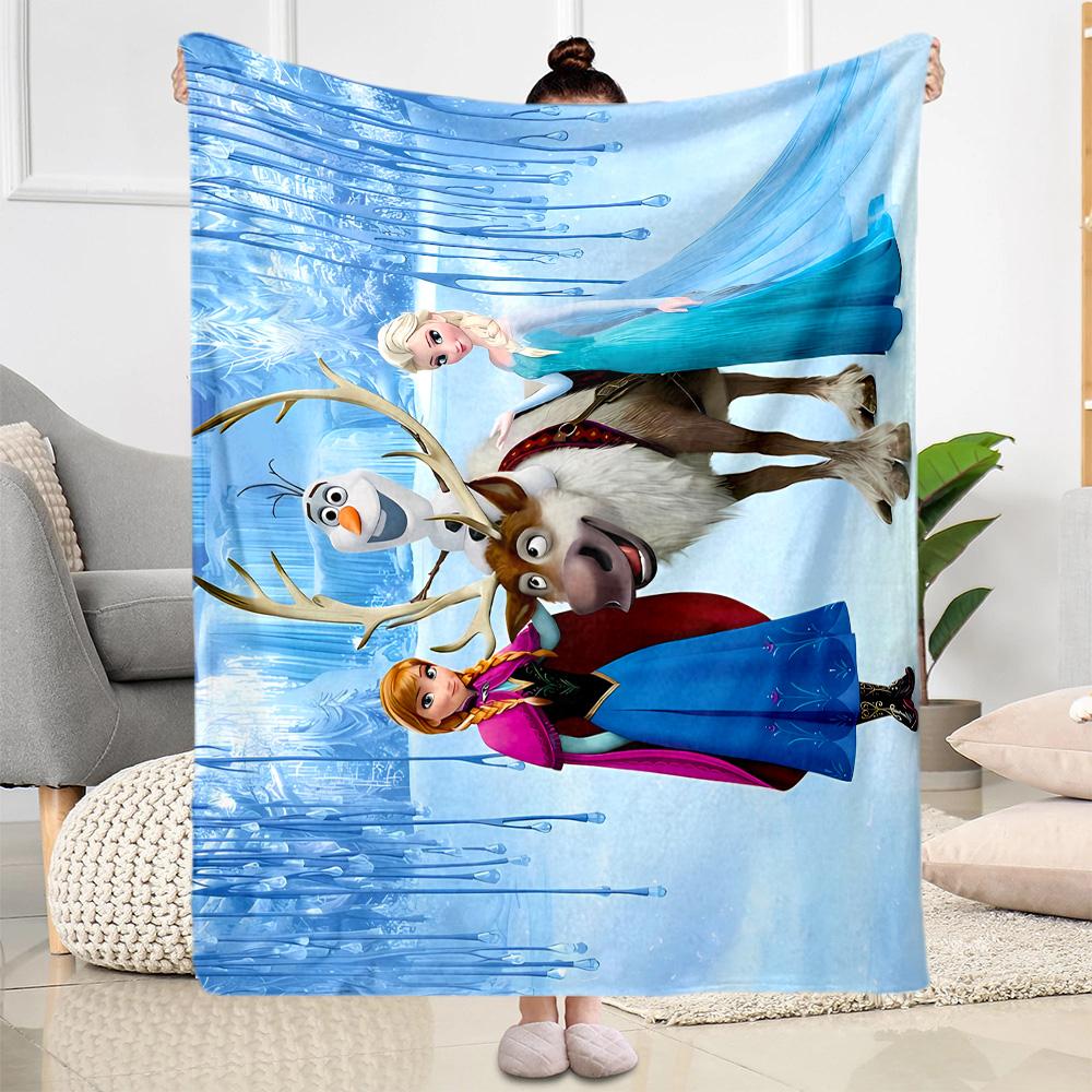 Frozen Adventure Blanket Comfortable Great for Picnics Seaside Bedding for All Seasons Warmthful Decor Gift for Travel Home Birthdays