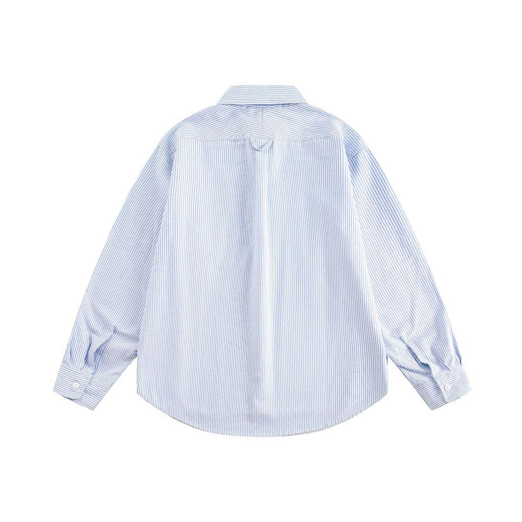 RUIIENRS X DAIVC 2024 Autumn Retro Striped Minimalist Shirt CS048