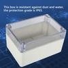 ABS Plastic Junction Box, Dustproof Waterproof IP65 Electrical Box - Universal Project Enclosure Grey, with PC Transparent/Clear Cover