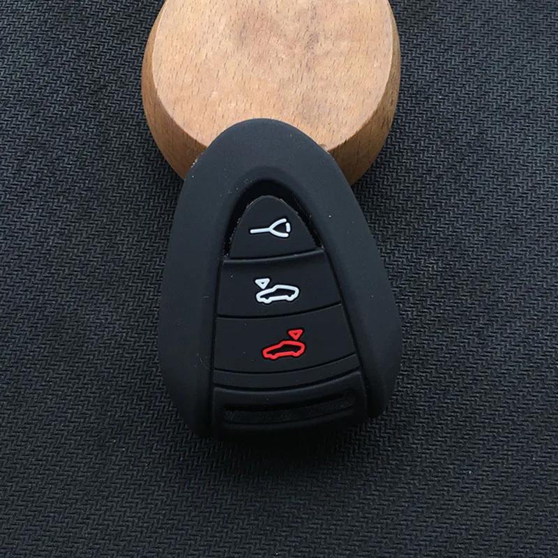 Silicone Rubber Folding Flip Remote Key Fob for Porsche 911 997 Boxster S 2S 4S Turbo Cayman 996 Cayenne key accessories