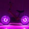LED Bicycle Wheel Light Auto On Off Rechargeable Waterproof Front Tail Hub Lamp for Night Road Cycling Safety