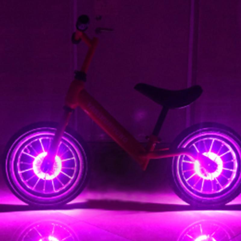LED Bicycle Wheel Light Auto On Off Rechargeable Waterproof Front Tail Hub Lamp for Night Road Cycling Safety