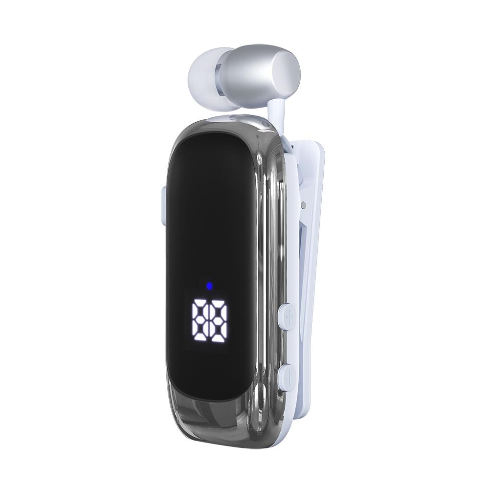 K88 Lavalier Business Wireless Headset Bluetooth 5.4 Calling/Music 20 Hour Vibration Reminder With Mic Noice Cancelling Earphone