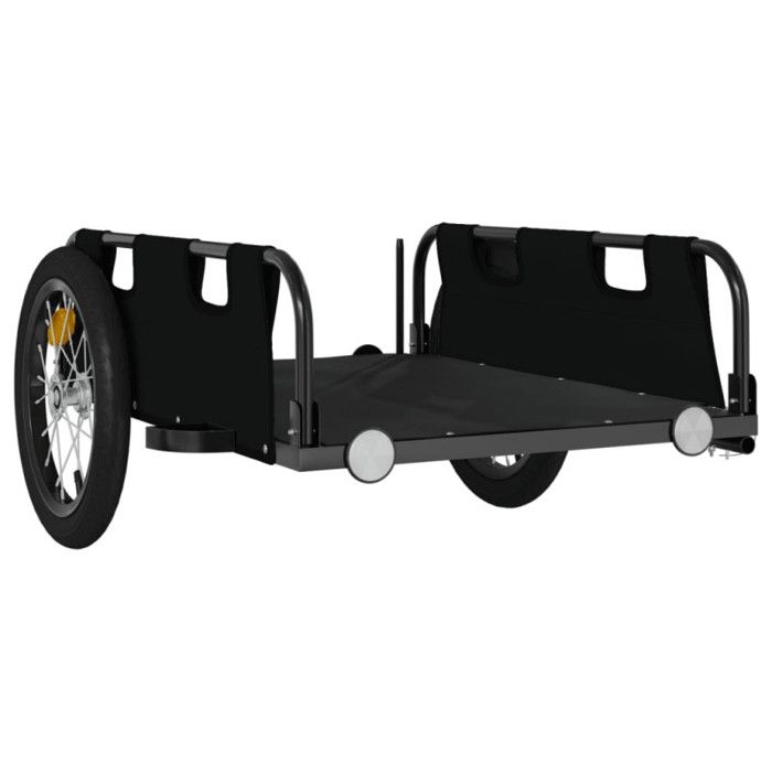 VidaXL Bicycle Trailer Black Oxford Fabric and Iron, Bicycle Cart, Bicycle Trailer, Bicycle Trailer for Children, Stroller 94171