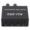 Mini Audio Distribution Mixer 2 in 2 Out Stereo Magnifier Distributor with Power Adapter 100‑240V EU Plug