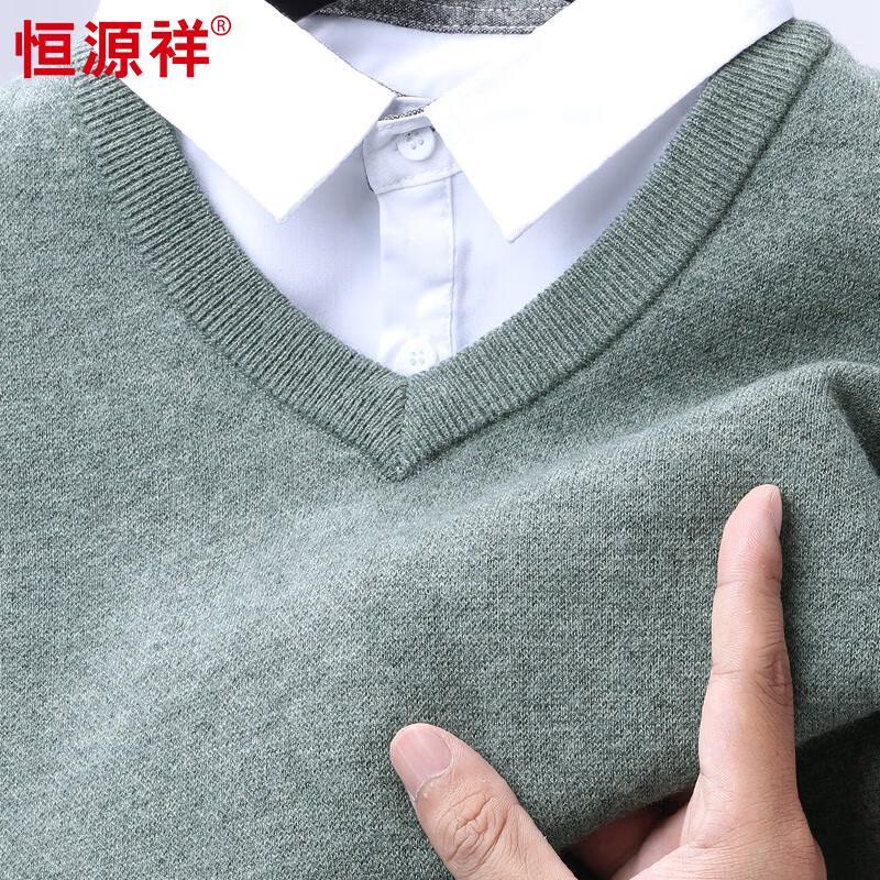 

Мужской толстый свитер из 100% шерсти, имитирующий двойку, с V-образным вырезом 3XL