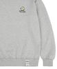 GRAVER [Unisex] Flower Board Embroidered Smile Sweatshirt_Gray