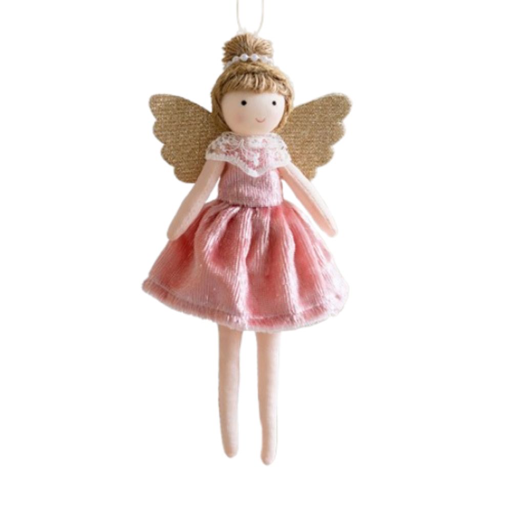 Plush Wings Angel Girl Pendant Soft Christmas Tree Hanging Decoration  Home Xmas Decor