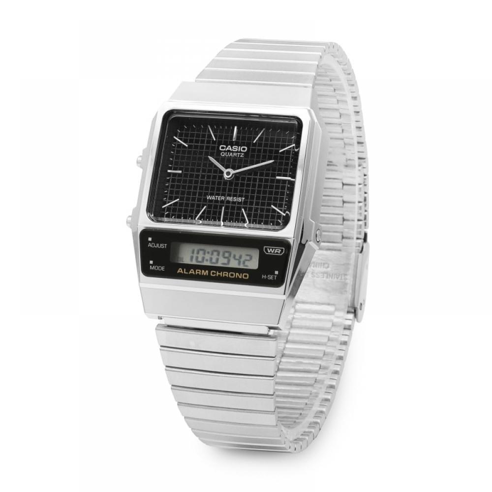 Casio Aq 800e 1adf Aq 800e 1a Analog Digital Square Vintage Retro Public Metal Watch
