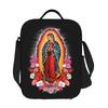 Virgin Mary Of Guadalupe Insulated Lunch Bags for Camping Travel Mexico Catholic Saint Resuable Cooler Thermal Bento Box Women