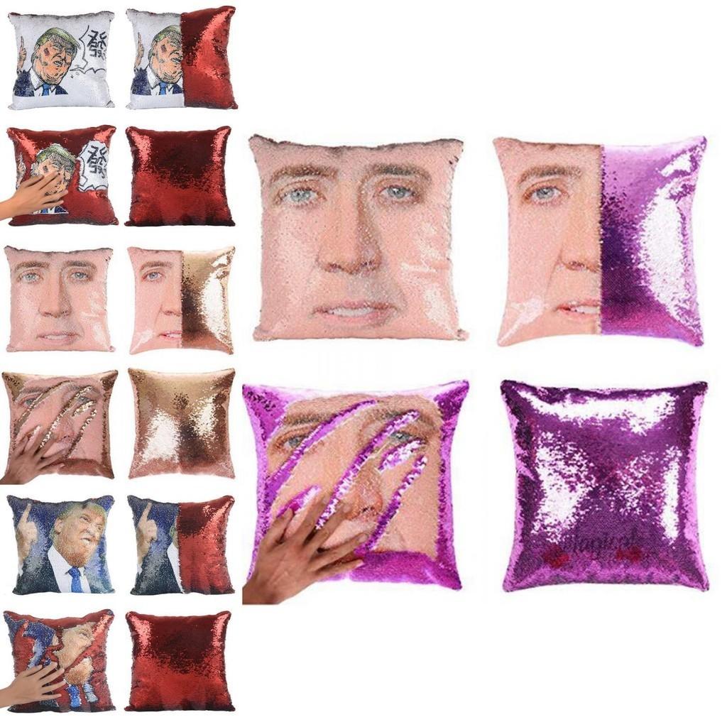 Nicolas Pillow Changing Cage Donald Trump Vladimir Putin Mermaid Cushion Cover