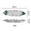 Japanese Ceramic Creative Boat Board Sushi Board Style Leaf Sashimi Board Japanese Tableware.